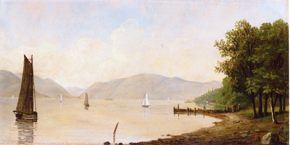 Sunlit Cove, vintage artwork by Thomas Benjamin Pope, 12x8" (A4) Poster