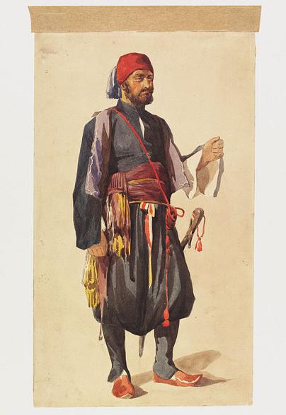Moroccan Solider (Spahi Officer), vintage artwork by John Absolon, A3 (16x12") Poster Print