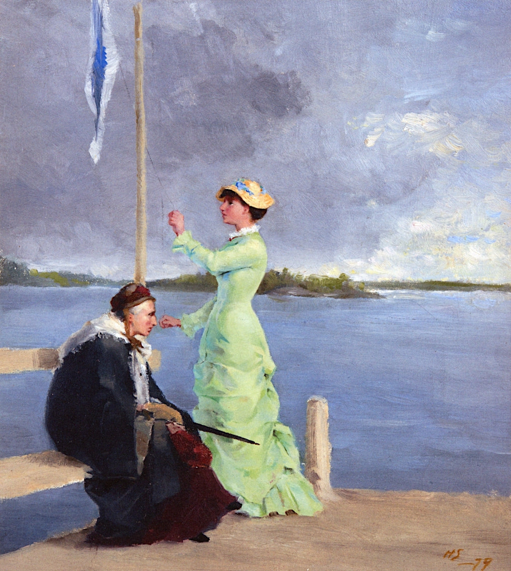On the Jetty by Helene Schjerfbeck,A3(16x12")Poster