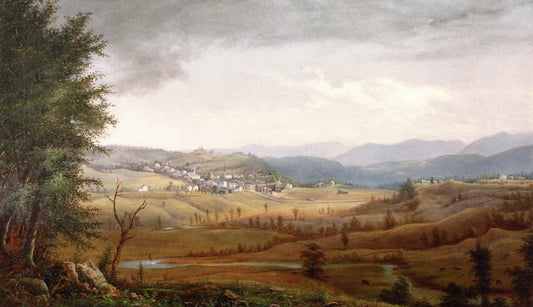 Benson, Rutland County, Vermont, vintage artwork by James Hope, A3 (16x12") Poster Print