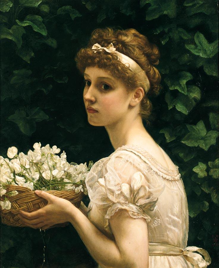 Pea Blossoms, vintage artwork by Sir Edward John Poynter, 12x8" (A4) Poster