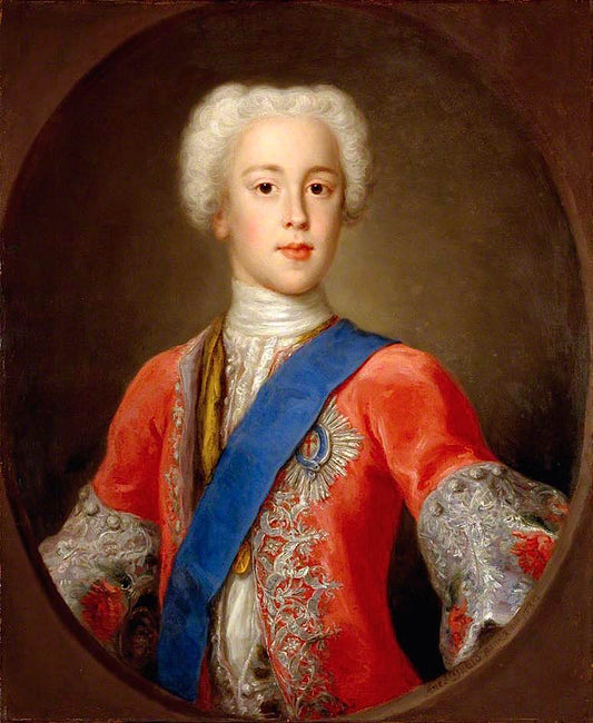 Prince Charles Edward Stuart, Eldest Son of Prince James Francis Edward Stuart, vintage artwork by Antonio David, 12x8" (A4) Poster