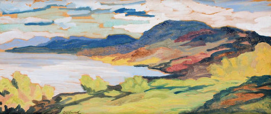 Landscape from Norrland, vintage artwork by Helmer Osslund, 12x8" (A4) Poster