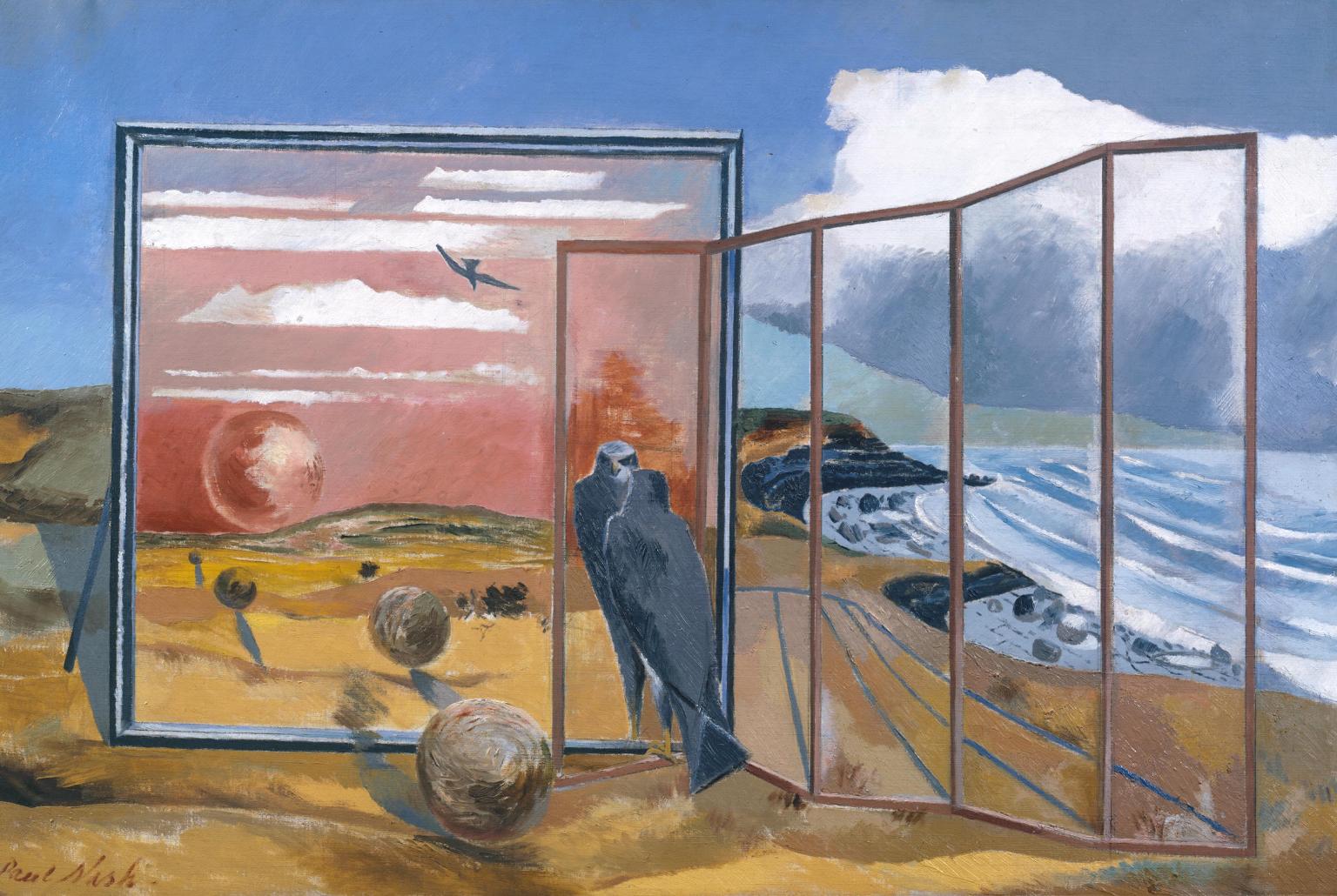 Landscape from a Dream, vintage artwork by Paul Nash, 12x8" (A4) Poster