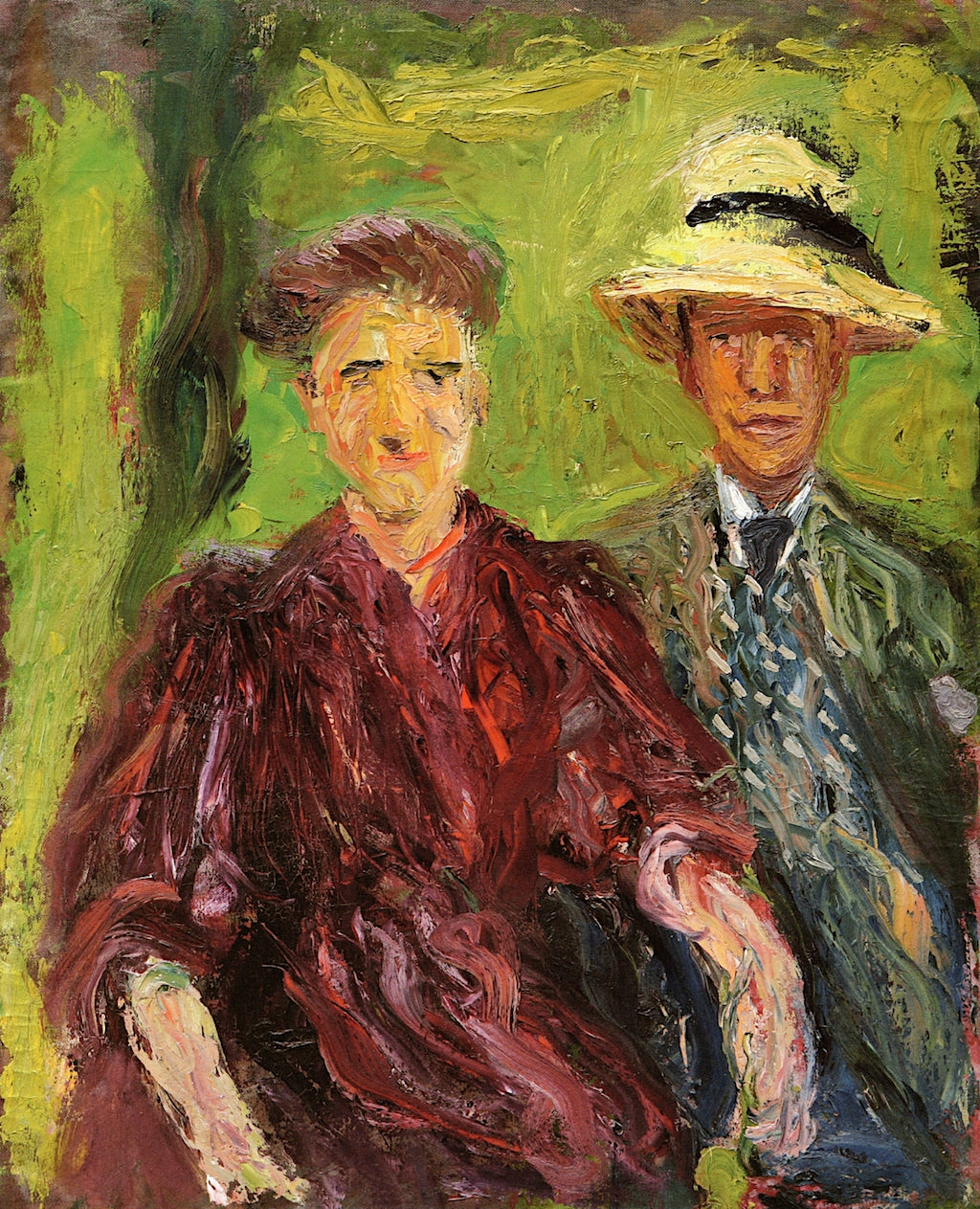 Couple in the Field, vintage artwork by Richard Gerstl, 12x8" (A4) Poster