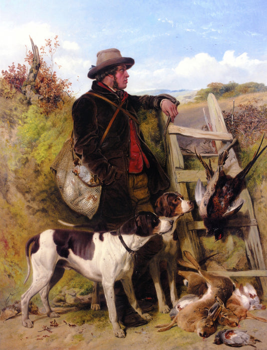The English Gamekeeper, vintage artwork by Richard Ansdell, A3 (16x12") Poster Print