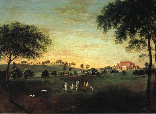 Perry Hall from the Northwest, vintage artwork by Francis Guy, 12x8" (A4) Poster