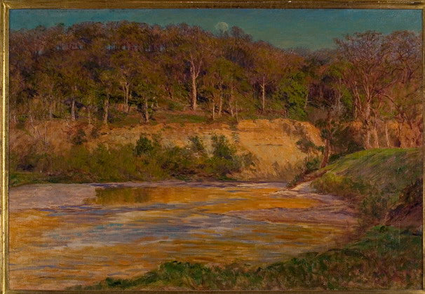 Whitewater Cliffs, Brookville, vintage artwork by John Ottis Adams, 12x8" (A4) Poster