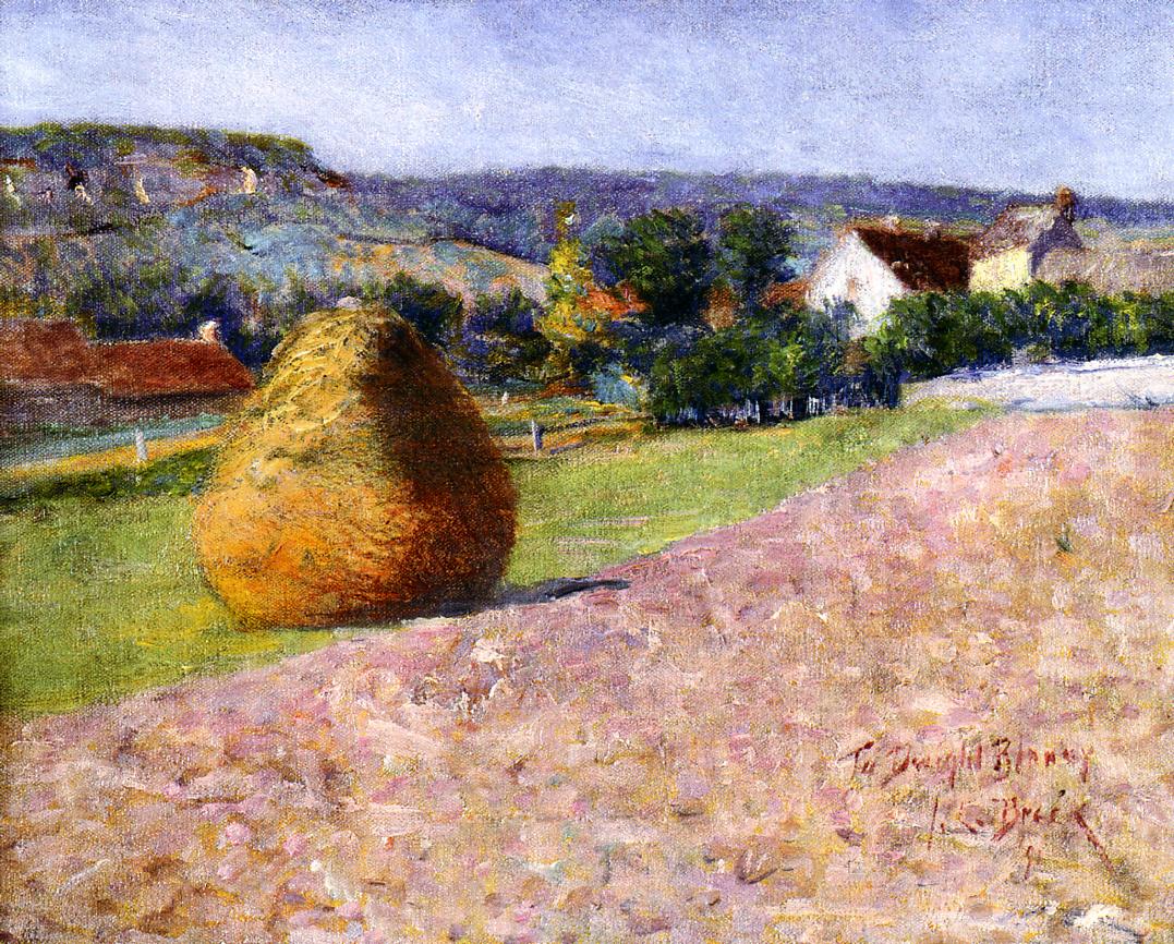 Grainstack, Giverny by John Leslie Breck,A3(16x12")Poster