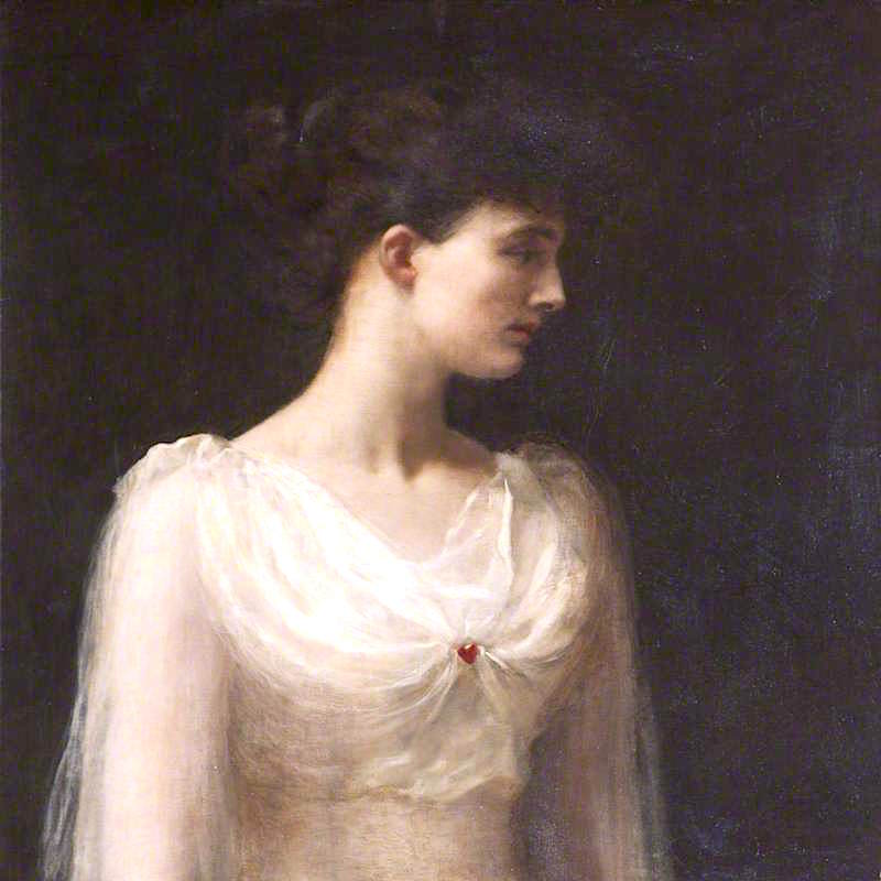 Emmeline 'Nina' Mary Elizabeth Welby -Gregory, Mrs Henry John Cockayne-Cust, vintage artwork by John Maler Collier, 12x8" (A4) Poster