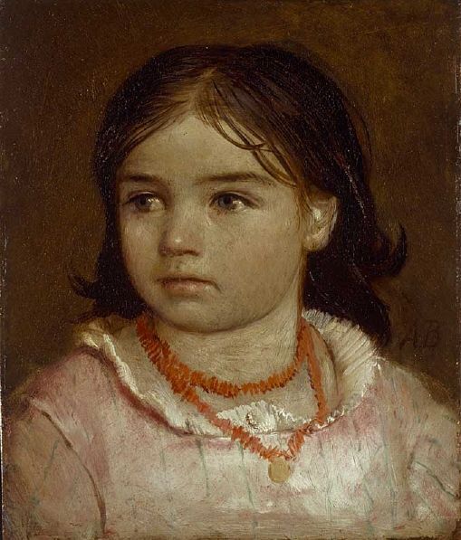 Portrait of Daughter Lucia, vintage artwork by Arnold Böcklin, 12x8" (A4) Poster