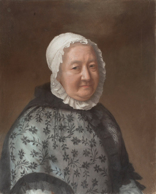 Portrait of Marie-Congnard Batailley, grandmother of the wife of the artist, vintage artwork by Jean-Étienne Liotard, 12x8" (A4) Poster