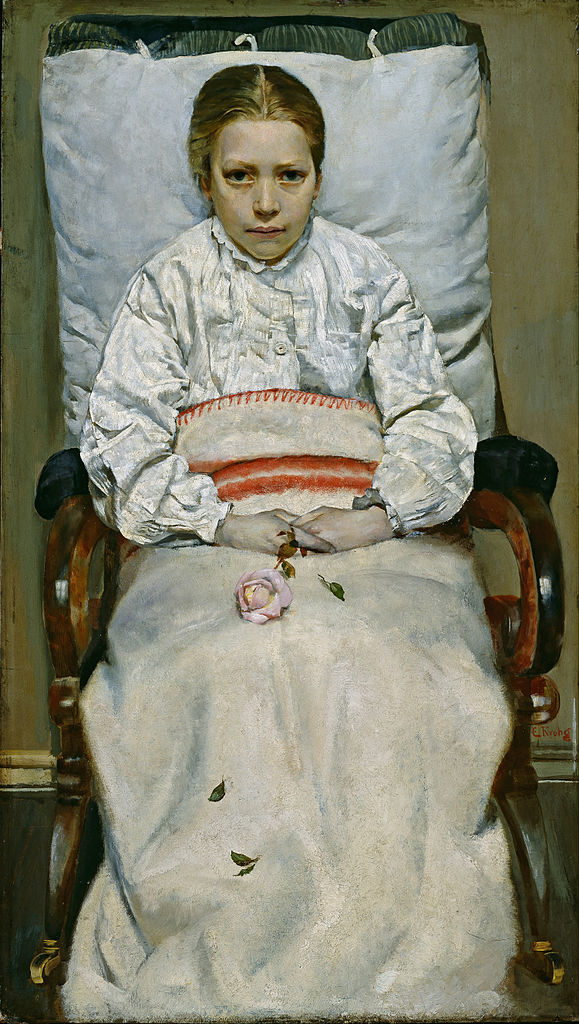 Sick Girl by Christian Krohg,A3(16x12")Poster