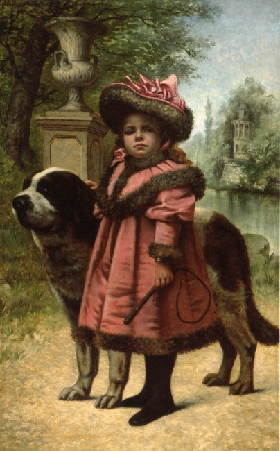 Man's Best Friend, vintage artwork by Joseph Edouard Stevens, A3 (16x12") Poster Print