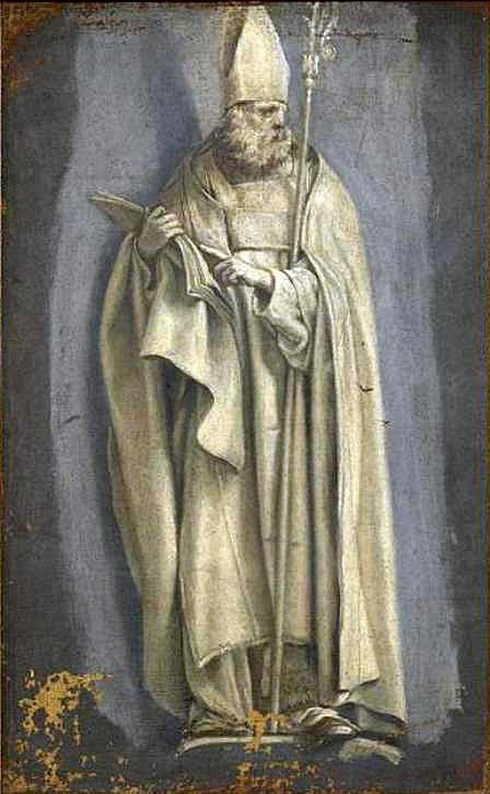 Christian Figures, St Augustine, vintage artwork by Laurent de La Hyre, 12x8" (A4) Poster