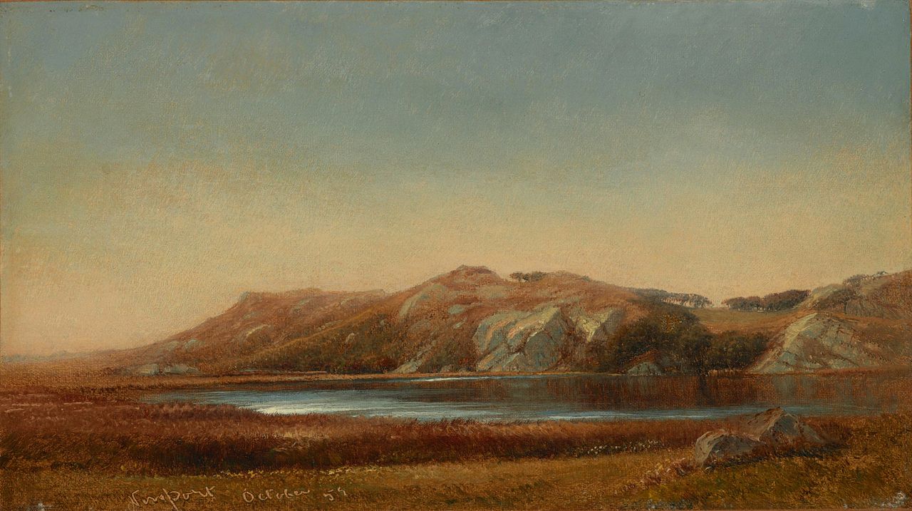 Almy's Pond, Newport, Rhode Island, vintage artwork by John Frederick Kensett, A3 (16x12") Poster Print