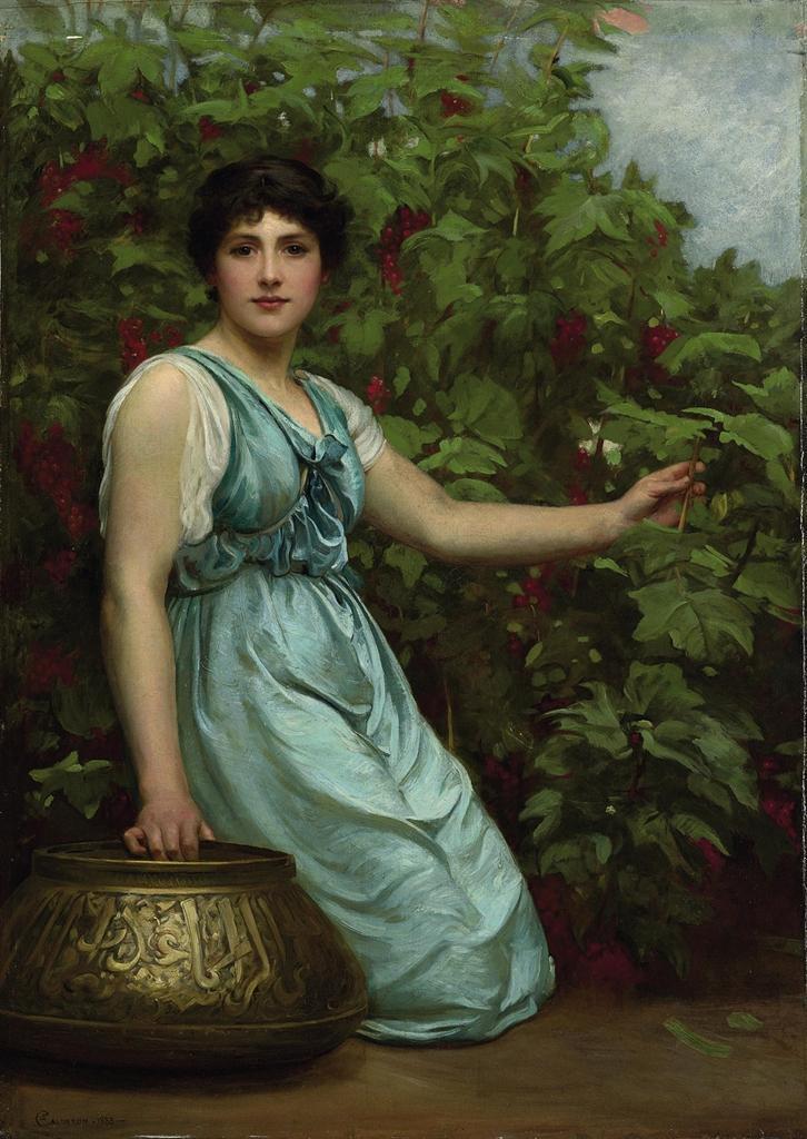 Summer berries, vintage artwork by Philip Hermogenes Calderon, 12x8" (A4) Poster