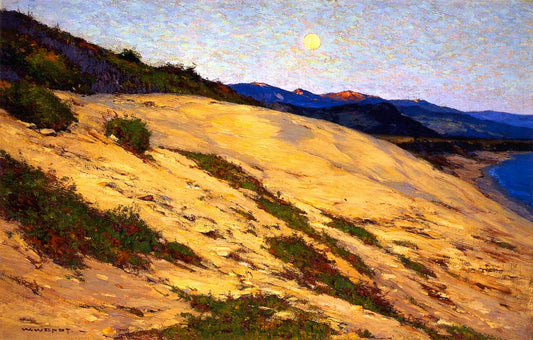 Malibu Coast, vintage artwork by William Wendt, 12x8" (A4) Poster