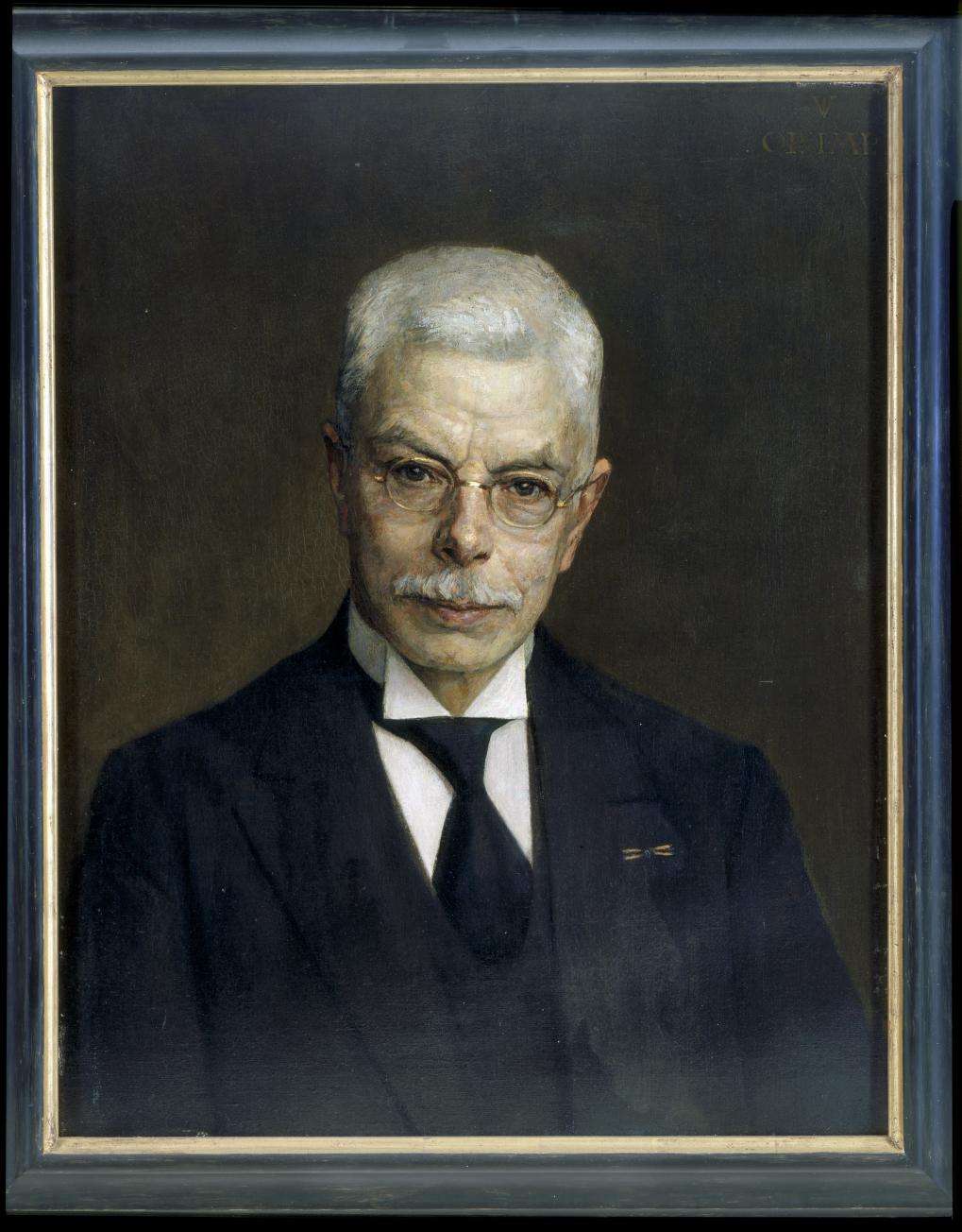 Portrait of Pieter Zeeman, vintage artwork by Jan Veth, 12x8" (A4) Poster