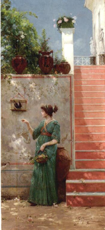 New Friend, vintage artwork by Edouardo Ettore Forti, 12x8" (A4) Poster