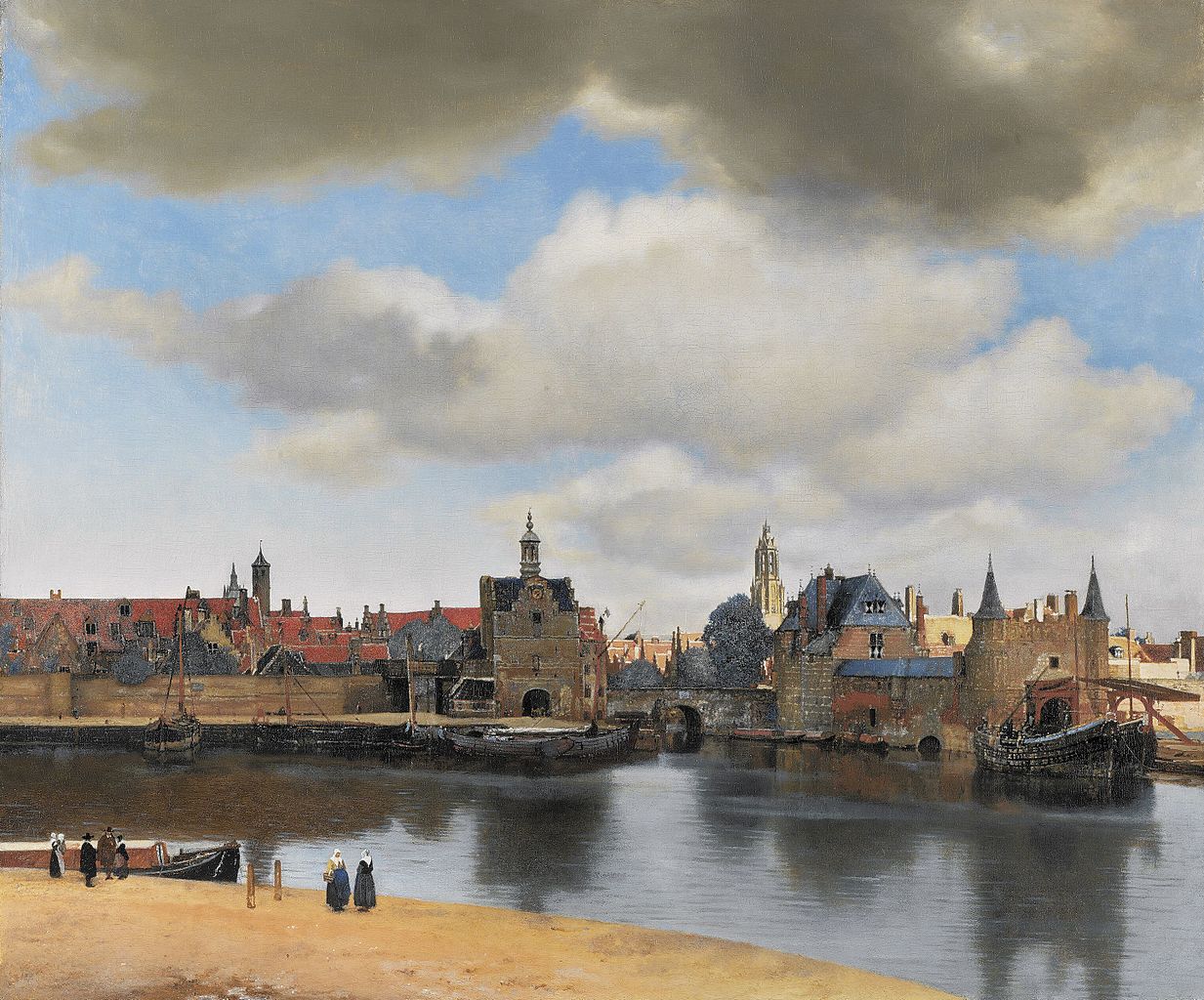 View of Delft, vintage artwork by Johannes Vermeer, 12x8" (A4) Poster