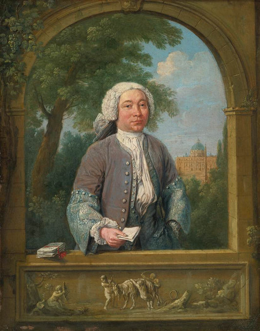 Portrait of Giacomo van Lint, vintage artwork by Hendrik Frans van Lint, 12x8" (A4) Poster