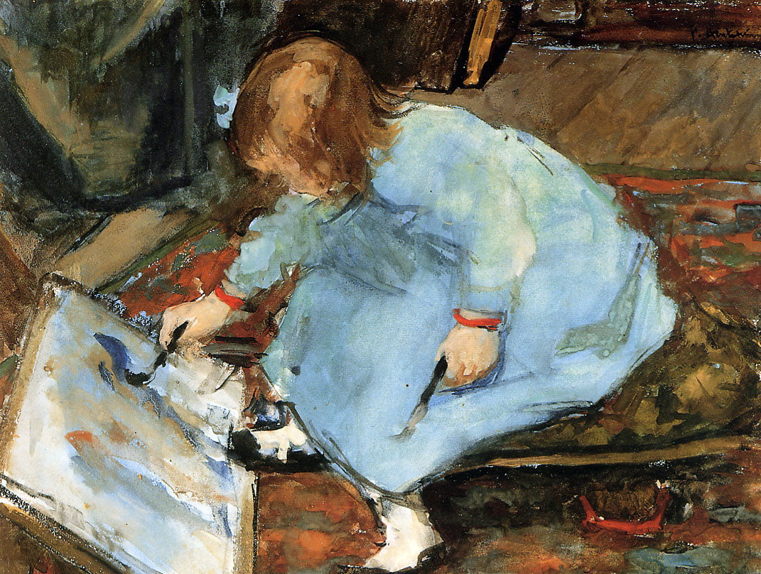 Lies, the Artist's Daughter, Painting, vintage artwork by Floris Arntzenius, 12x8" (A4) Poster
