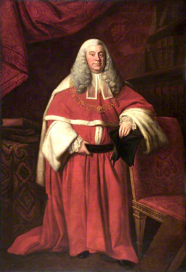 Lord Chief Justice Wilmot, vintage artwork by Sir Nathaniel Dance-Holland, 12x8" (A4) Poster