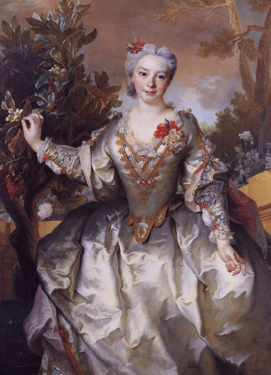 Portrait of Louise-Madeleine Bertin, Countess of Montchal, vintage artwork by Nicolas de Largillière, 12x8" (A4) Poster