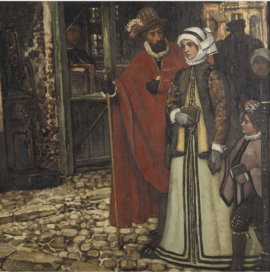Supervised Promenade, vintage artwork by Victor Lagye, 12x8" (A4) Poster