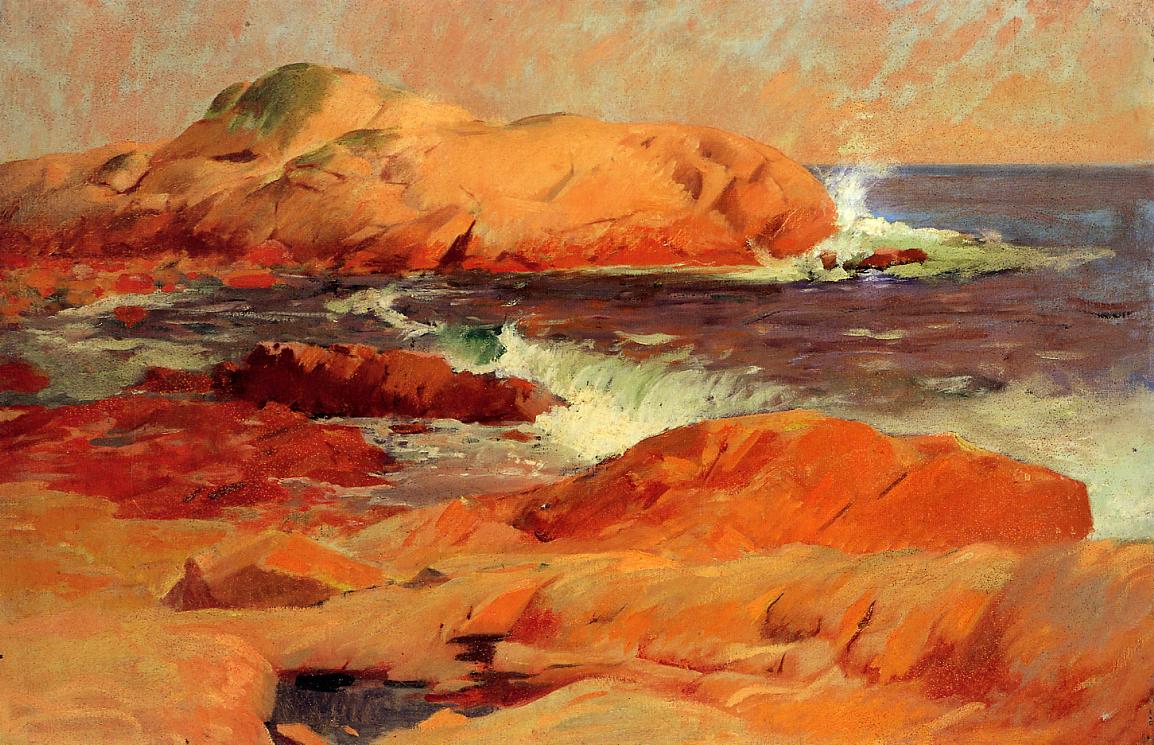 Brace's Rock, vintage artwork by Frank Duveneck, 12x8" (A4) Poster