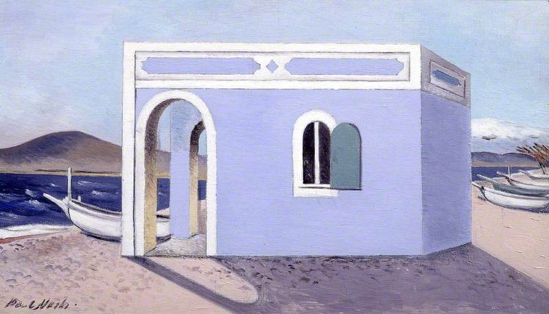Blue House on the Shore by Paul Nash,16x12(A3) Poster