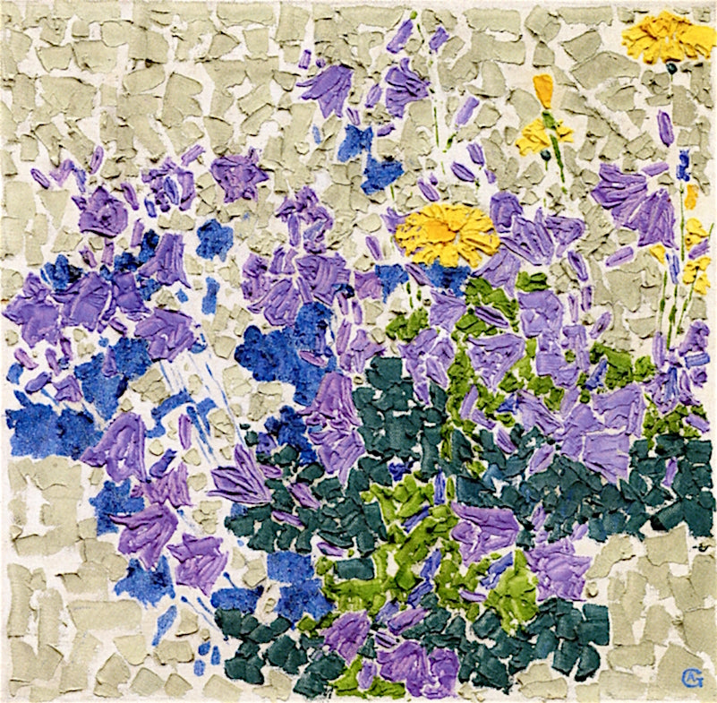 Bellflowers, vintage artwork by Augusto Giacometti, 12x8" (A4) Poster