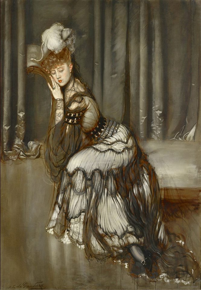 Portrait of Madame Remy Salvator by Antonio de la Gandara,A3(16x12")Poster