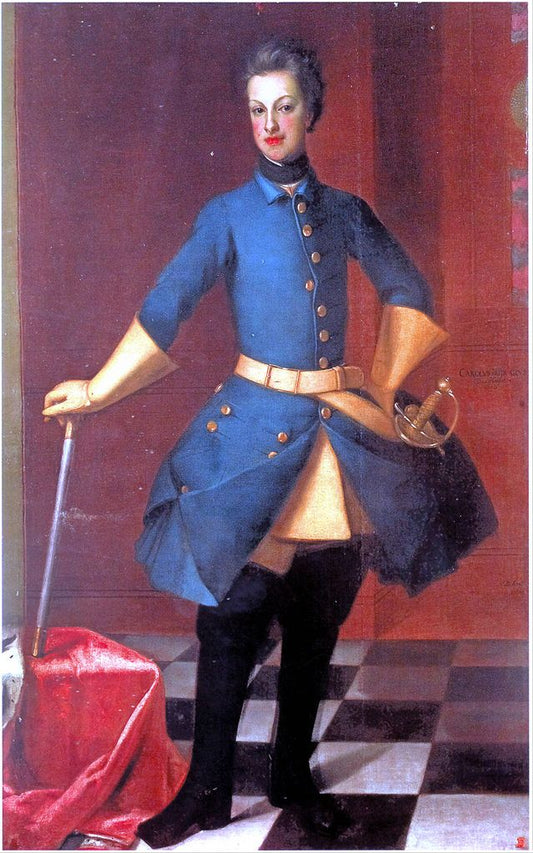 Portrait of Charles Frederick of Holstein-Gottorp, vintage artwork by David von Krafft, 12x8" (A4) Poster