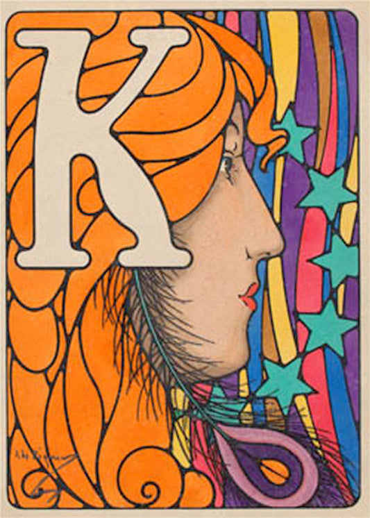Modern Mother (K), vintage artwork by Alexandre de Riquer, 12x8" (A4) Poster