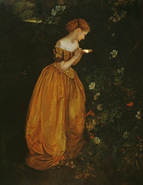 Glow Worm, vintage artwork by Annie Swynnerton, 12x8" (A4) Poster