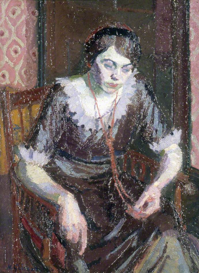 The Coral Necklace by Harold Gilman,16x12(A3) Poster