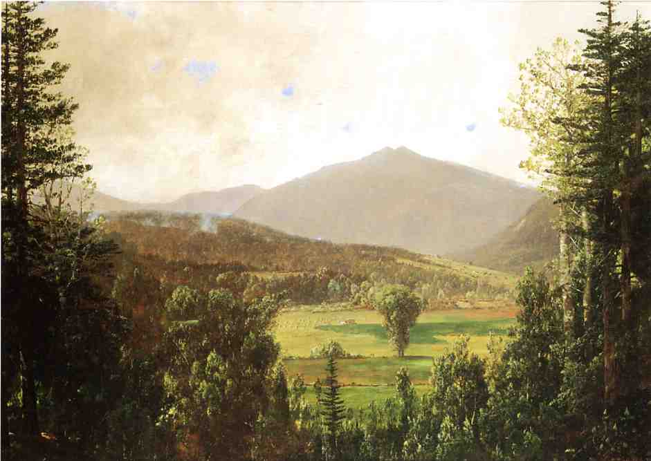 White Mountain Landscape, vintage artwork by William Louis Sonntag, Sr, 12x8" (A4) Poster