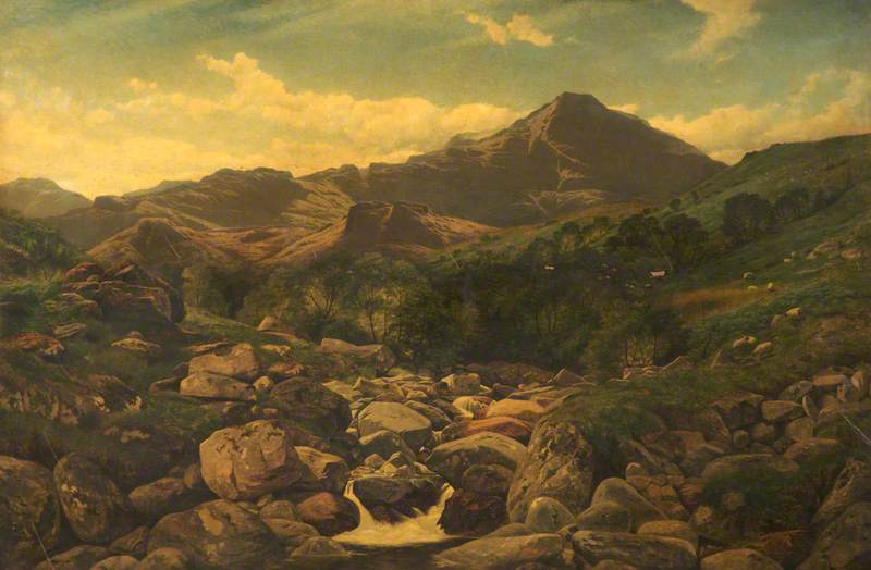 Ben Vorlich, vintage artwork by Benjamin Williams Leader, 12x8" (A4) Poster