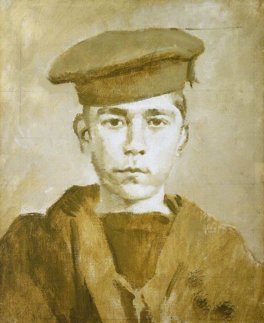 John Travers Cornwell, Boy 1st class, vintage artwork by Ambrose McEvoy, 12x8" (A4) Poster