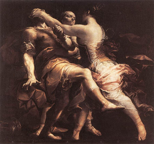 Hercuba Blinding Polymnestor, vintage artwork by Giuseppe Maria Crespi, 12x8" (A4) Poster