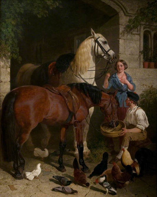 The Halt, vintage artwork by John Frederick Herring, Sr, A3 (16x12") Poster Print
