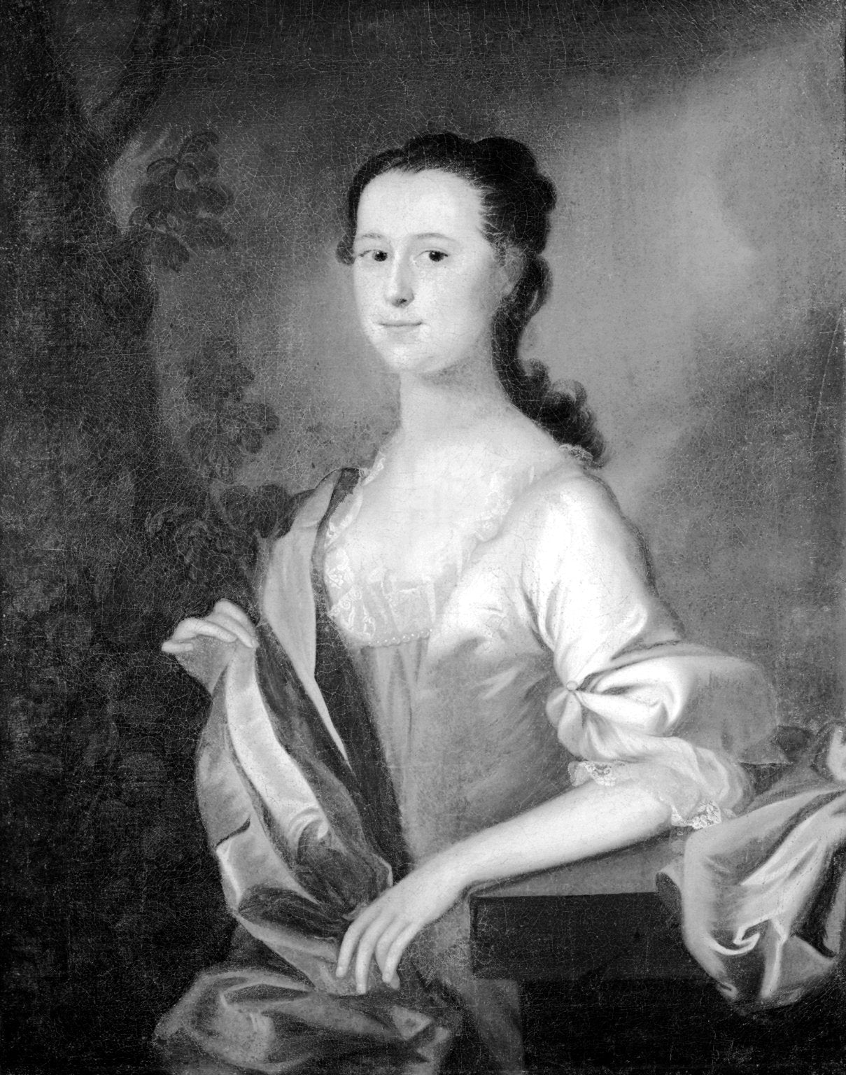 Mrs. Wyseman Clagett (Nee Lettice Mitchell; Later Mrs. Simon McQuesten), vintage artwork by Joseph Blackburn, 12x8" (A4) Poster