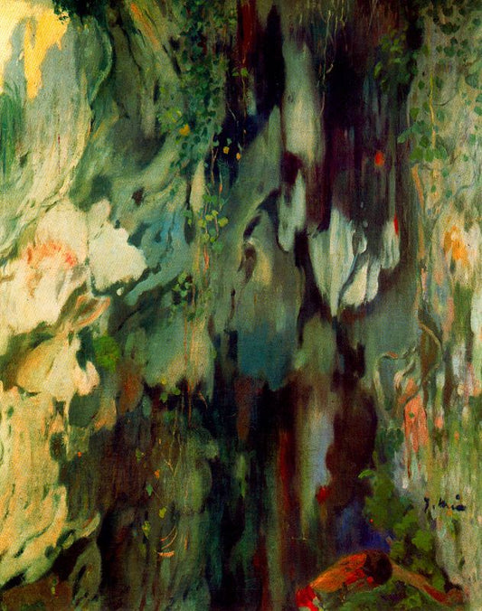 Cueva. Mallorca, vintage artwork by Joaquin Mir  Trinxet, 12x8" (A4) Poster