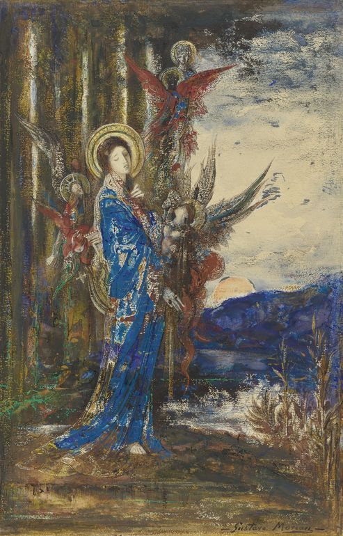 Les epreuves, vintage artwork by Gustave Moreau, 12x8" (A4) Poster