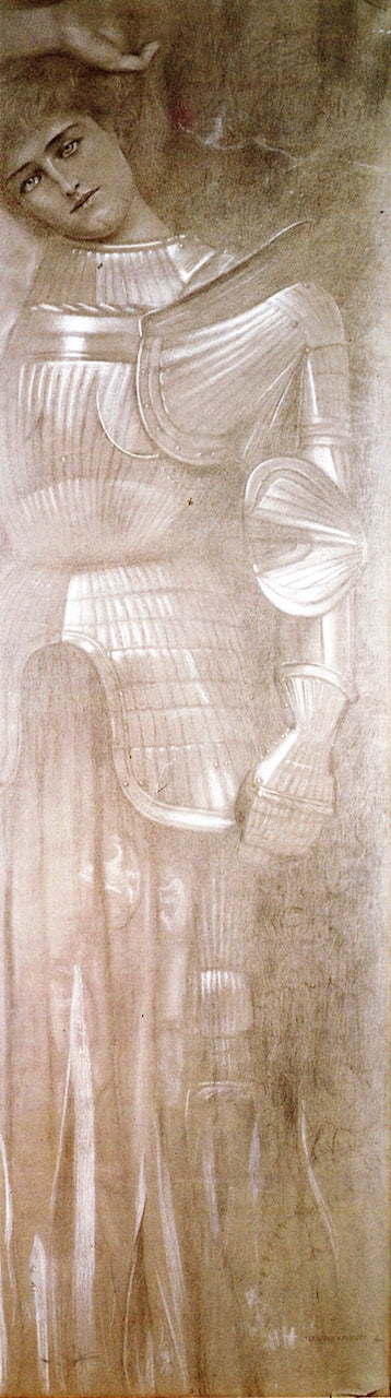 Britomart (from , vintage artwork by Fernand Khnopff, 12x8" (A4) Poster