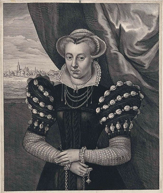 Magdalena Moons, vintage artwork by Cornelis Visscher, 12x8" (A4) Poster