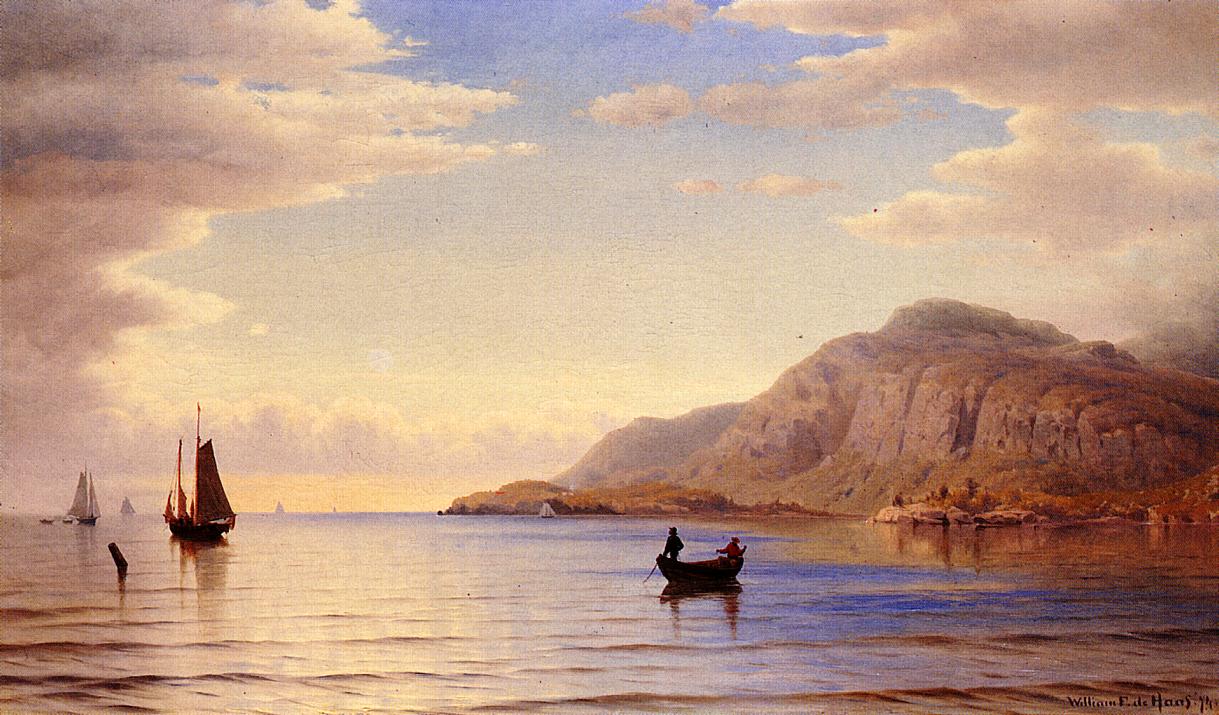 October Day off Mt. Desert, vintage artwork by William Frederick de Haas, 12x8" (A4) Poster