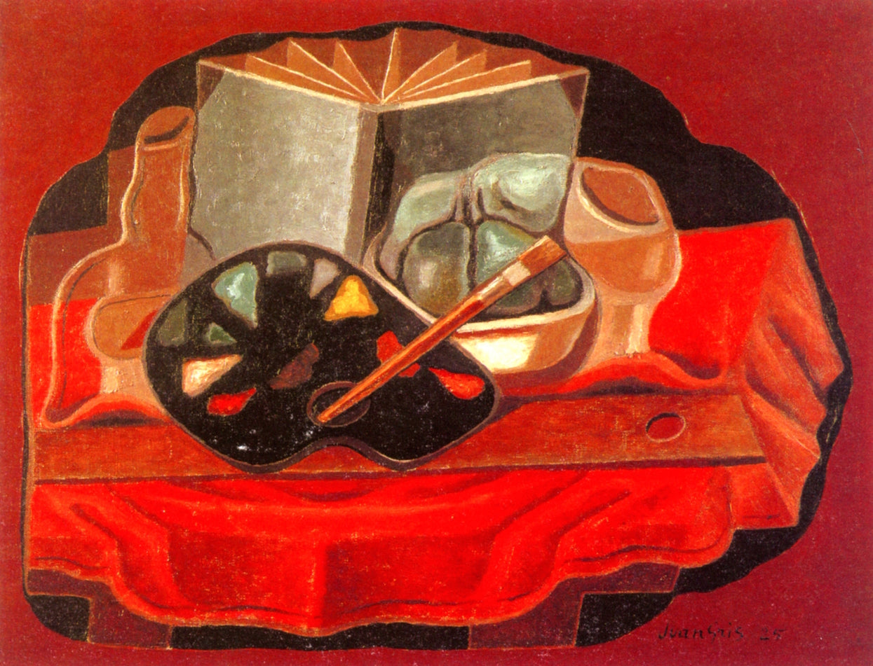 The Black Palette, vintage artwork by Juan Gris, 12x8" (A4) Poster